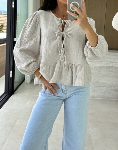 Wholesaler Estee Brown - Cotton gauze top blouse