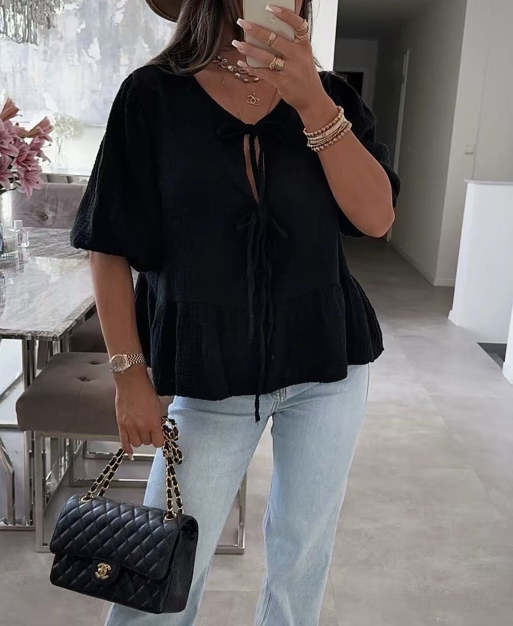 Großhändler Estee Brown - Baumwollgaze -Top -Bluse