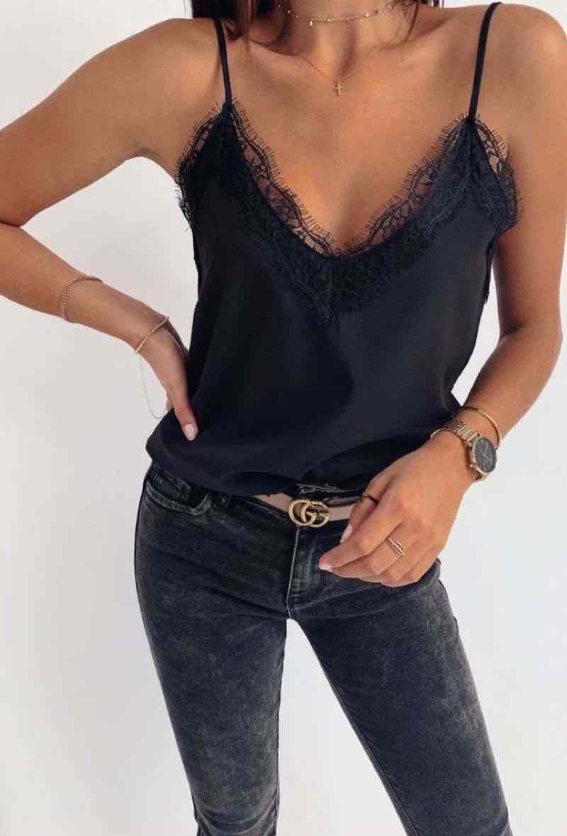 Mayorista Estee Brown - Camiseta sin mangas con encaje