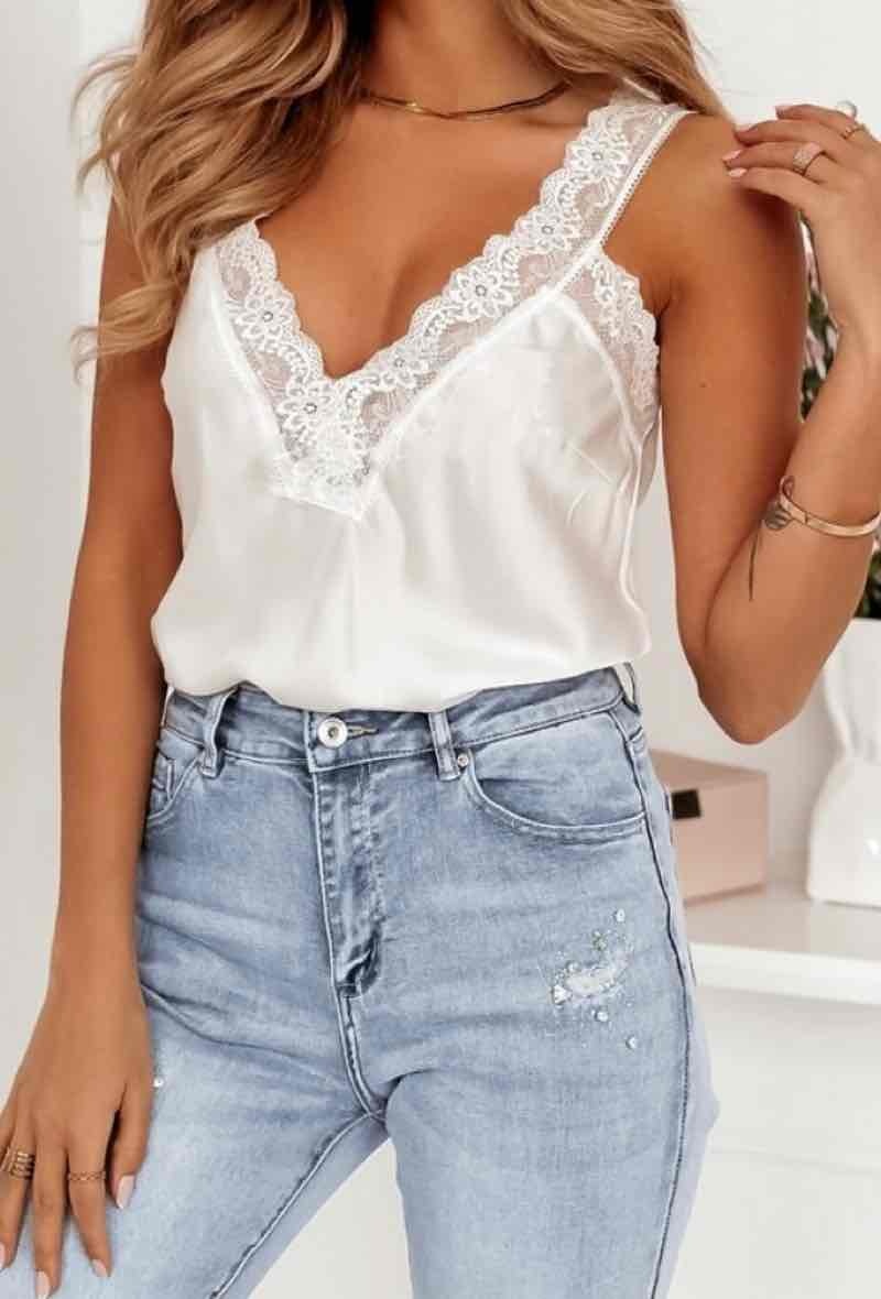 Mayorista Estee Brown - Camiseta sin mangas de encaje