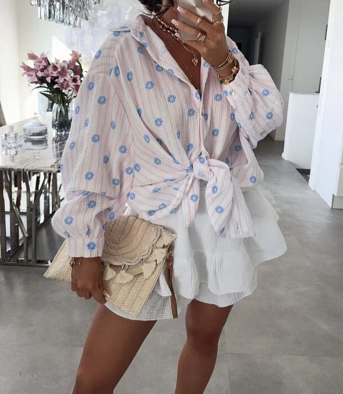 Wholesaler Estee Brown - Cotton gauze shirt