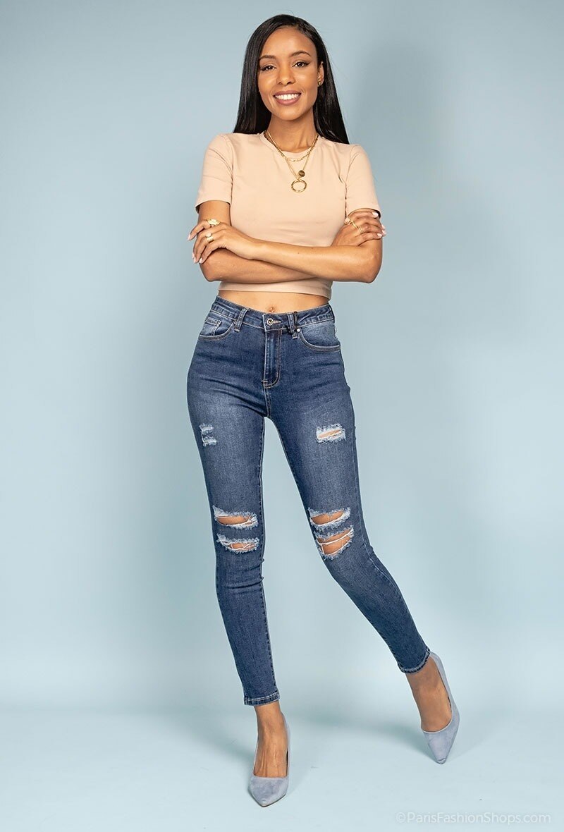 Wholesaler Estee Brown - Ripped skinny jeans