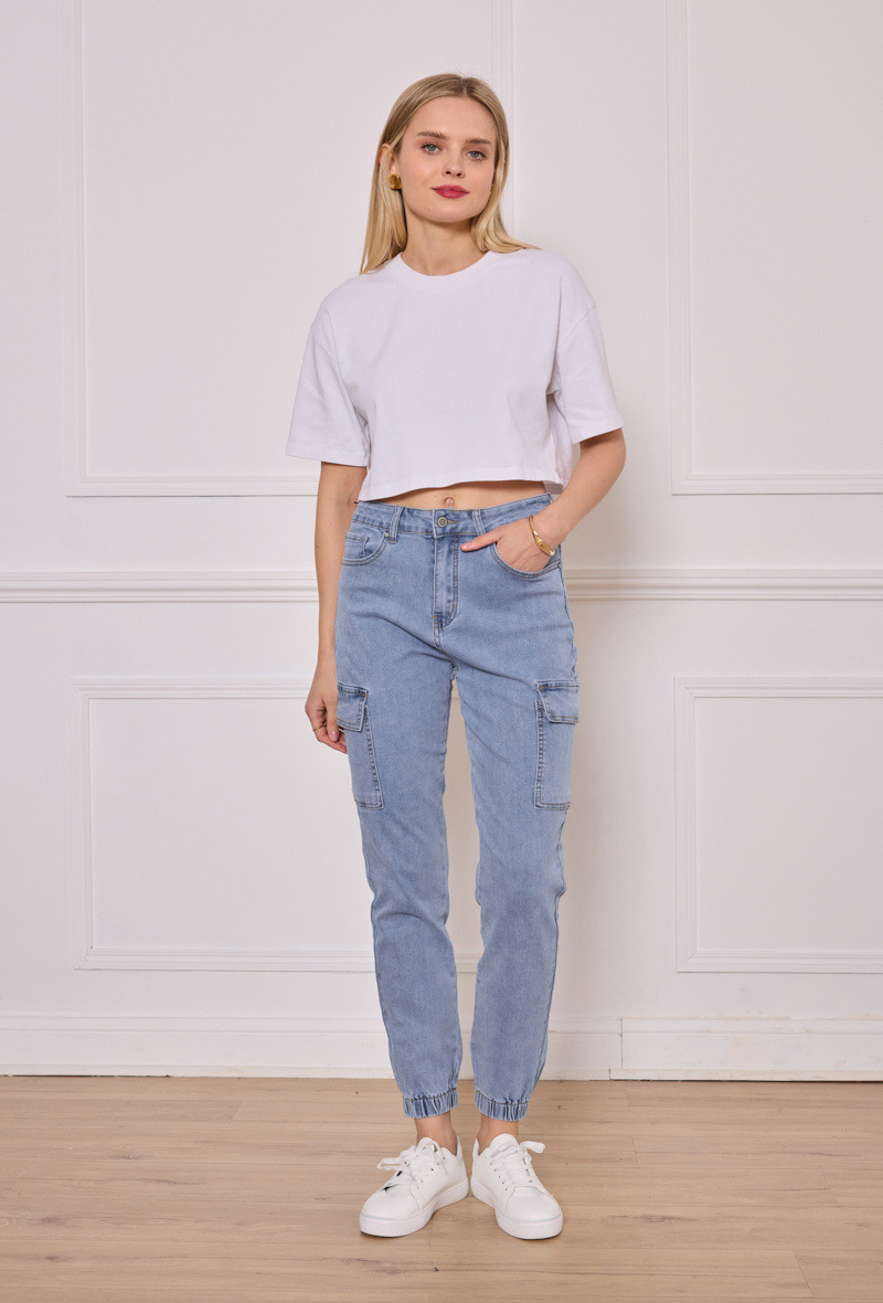 Großhändler Estee Brown - Cargo-Jeans aus Denim