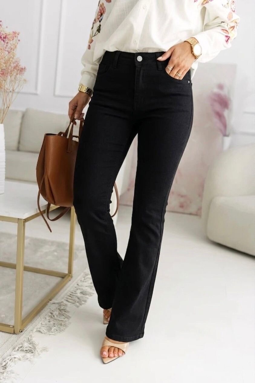 Grossista Estee Brown - Jeans Flare Push-Up – Vita Alta e Elasticizzati