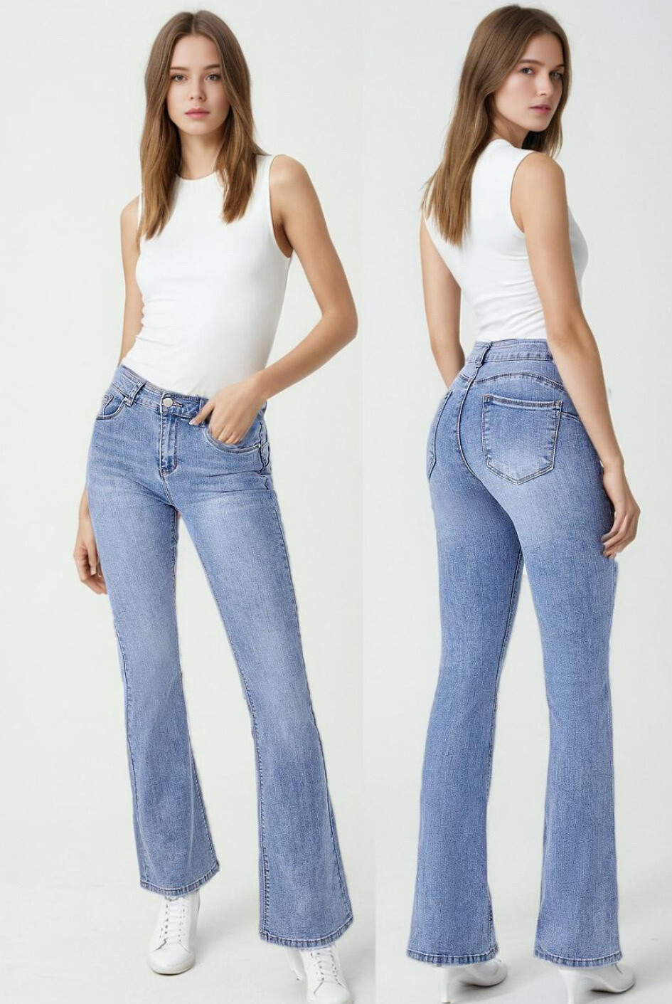 Wholesaler Estee Brown - Flared push up jeans