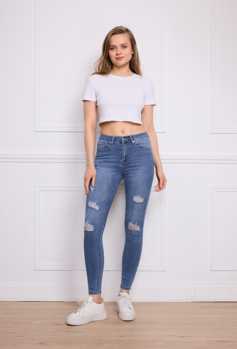 Grossiste Estee Brown - Jeans skinny déchiré