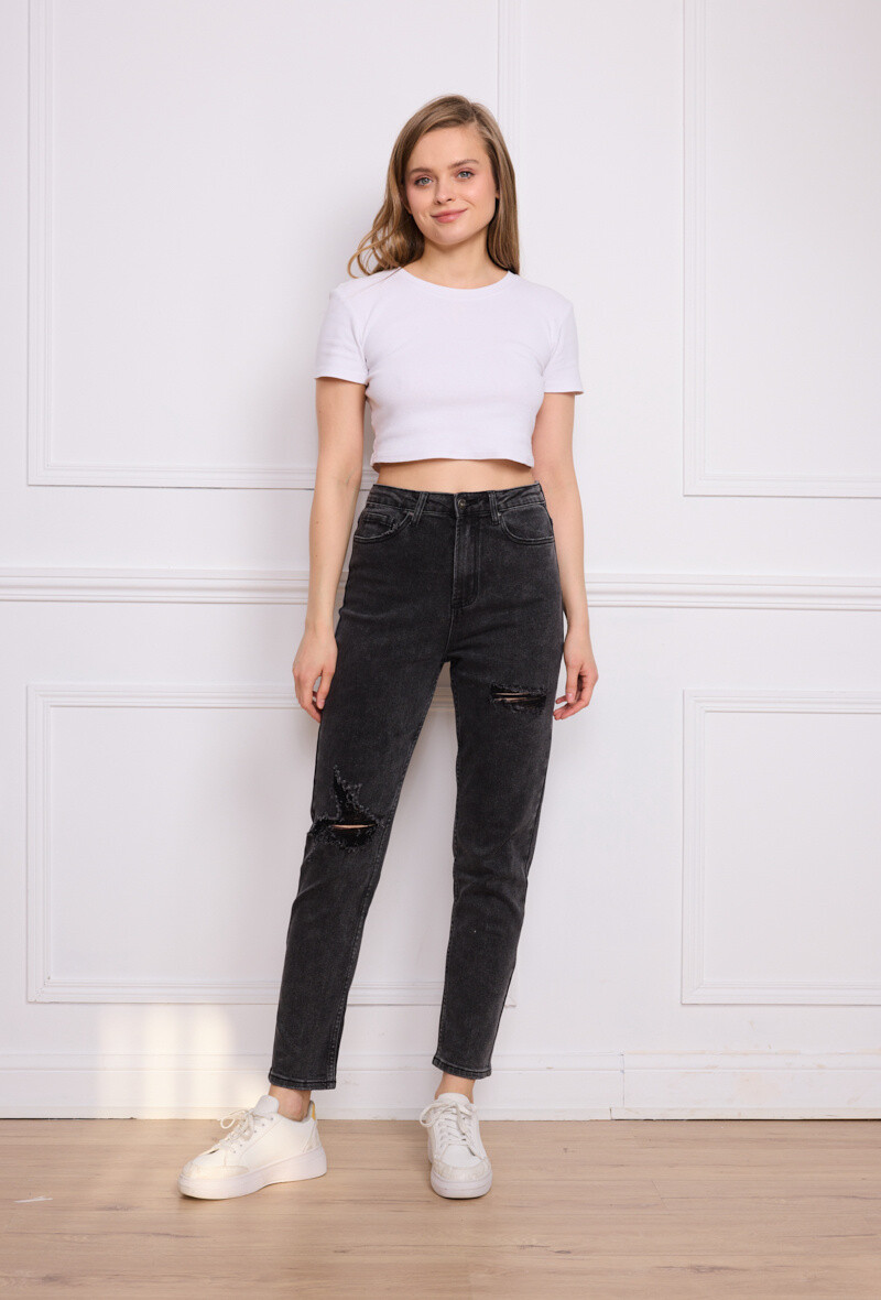 Grossista Estee Brown - Jeans mamma strappati