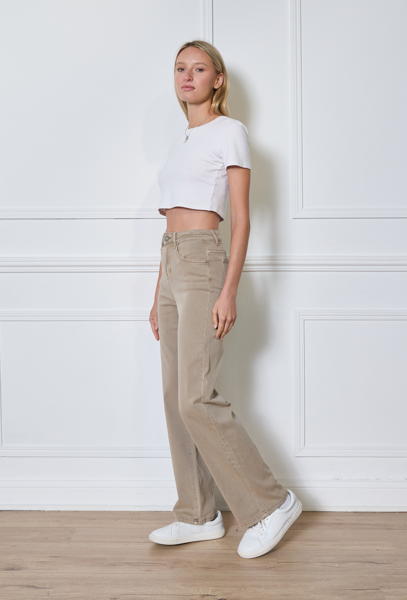 Grossista Estee Brown - Jeans a gamba larga taglie forti