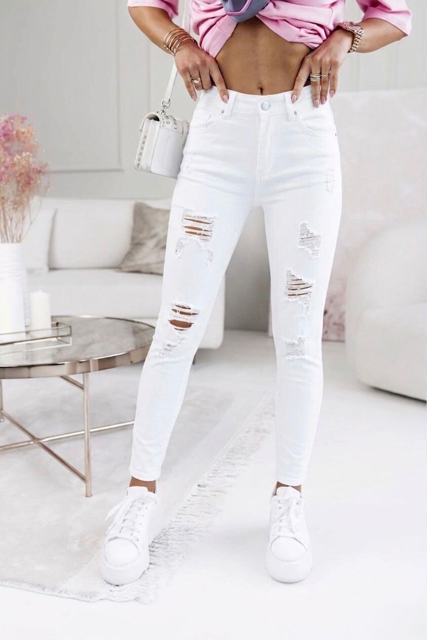 Grossista Estee Brown - Pantaloni Skinny Bianchi Elasticizzati