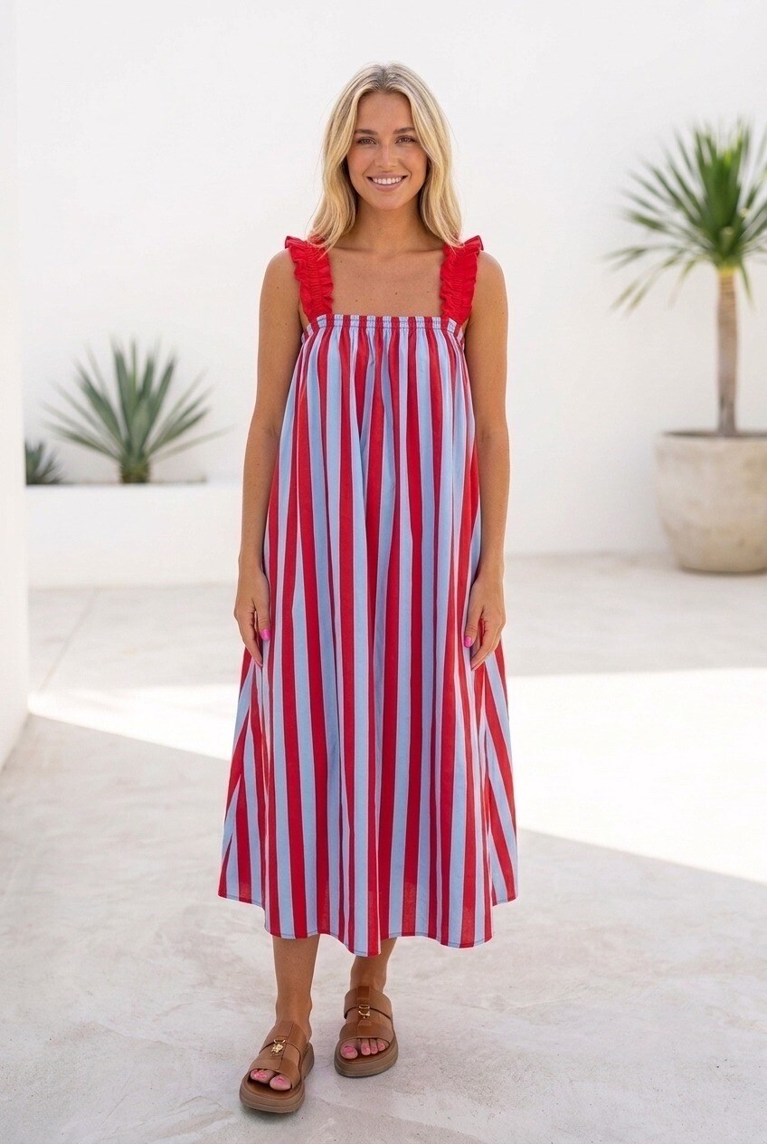 Mayorista Estee Brown - Vestido largo a rayas