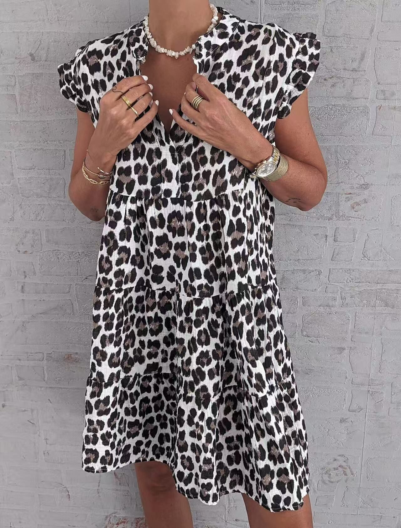 Großhändler Estee Brown - Kurzes Kleid aus Baumwollgaze