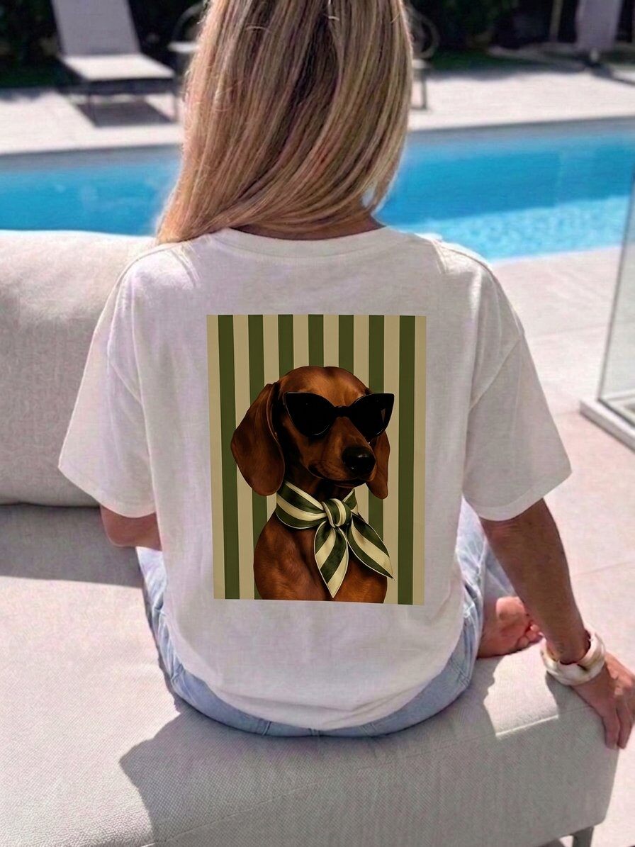 Grossiste Estee Brown - T-shirt large imprimée - 100% Coton