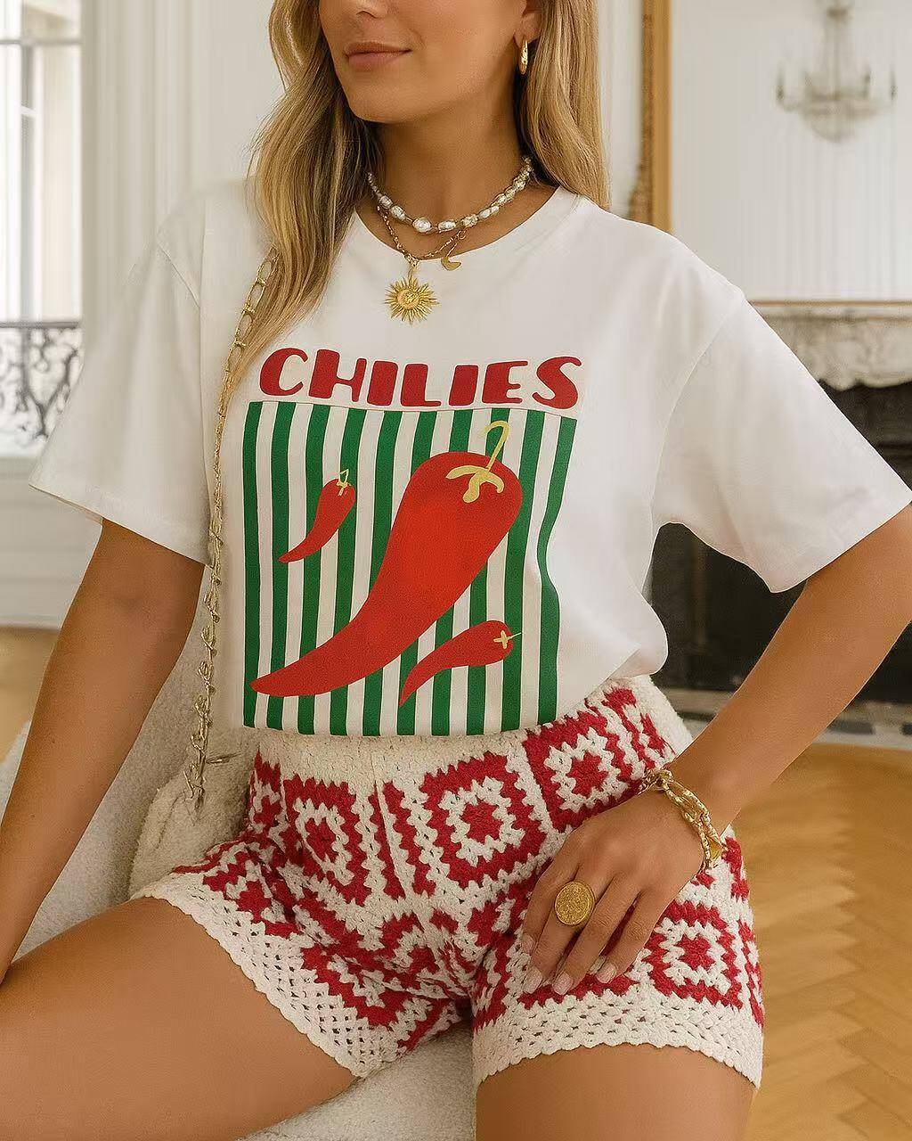 Mayorista Estee Brown - Camiseta grande estampada - 100% algodón