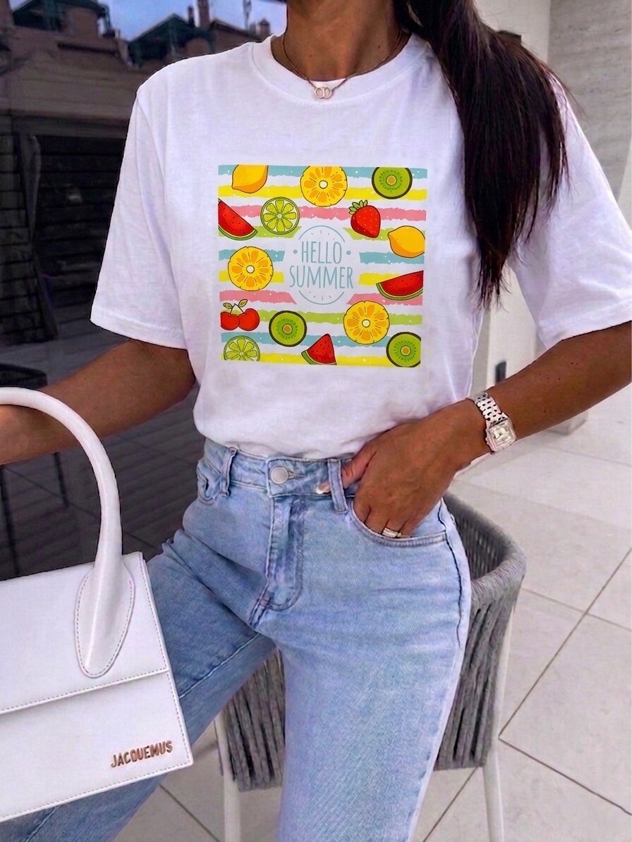 Mayorista Estee Brown - Camiseta ancha estampada - 100% Algodón