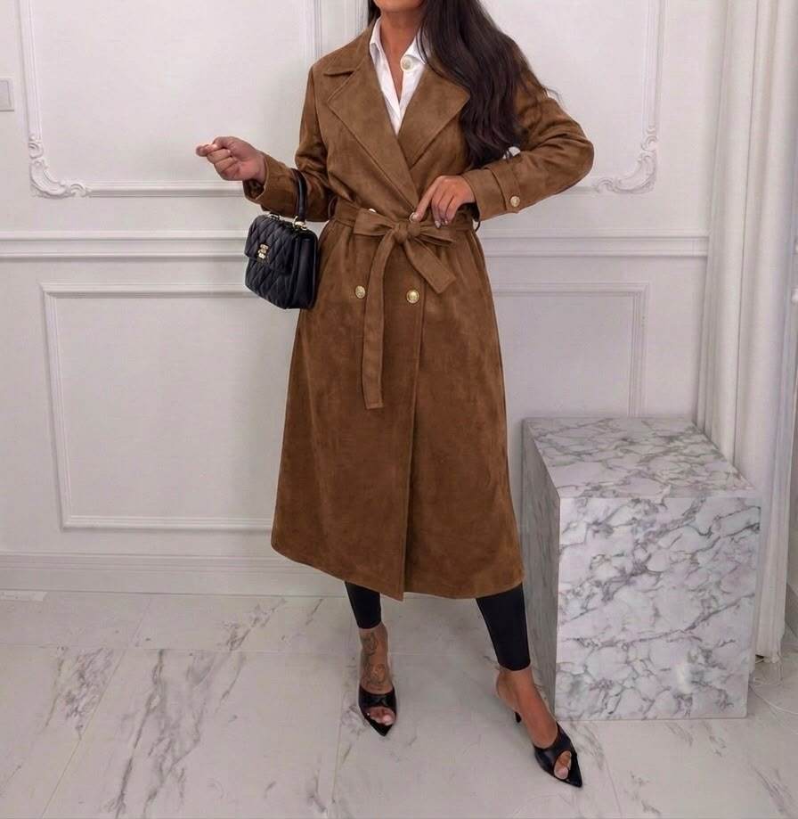 Grossiste Estee Brown - Trench Long en Suédine Ceinturé