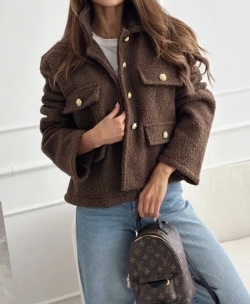 Grossiste Estee Brown - Veste bouclette Grossiste Estee Brown - Veste bouclette