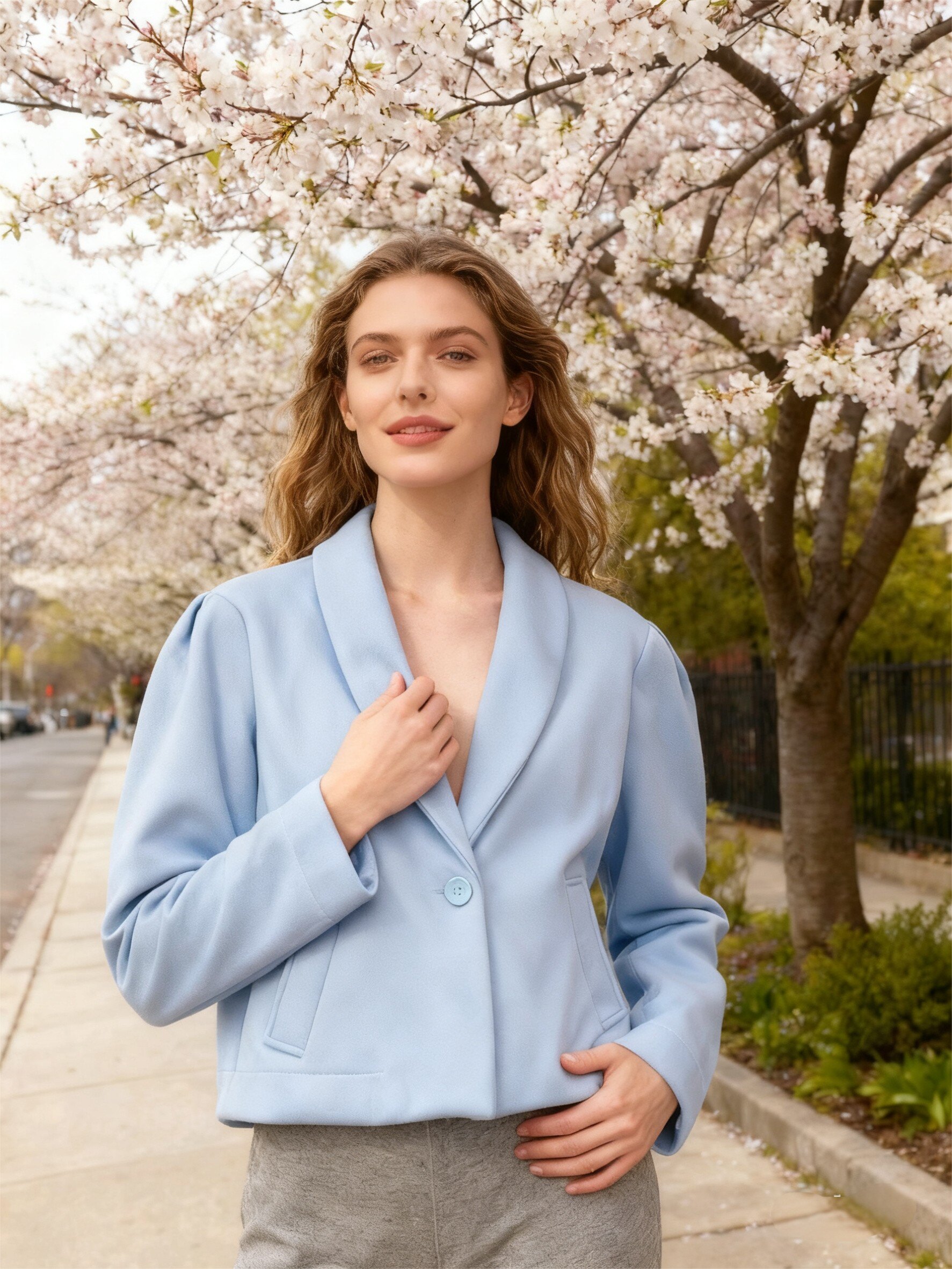 Wholesaler ESTEE - The blazer combines elegance and comfort, making it perfect for spring days. It pairs well with jeans and sneakers for everyday wear, as well as with