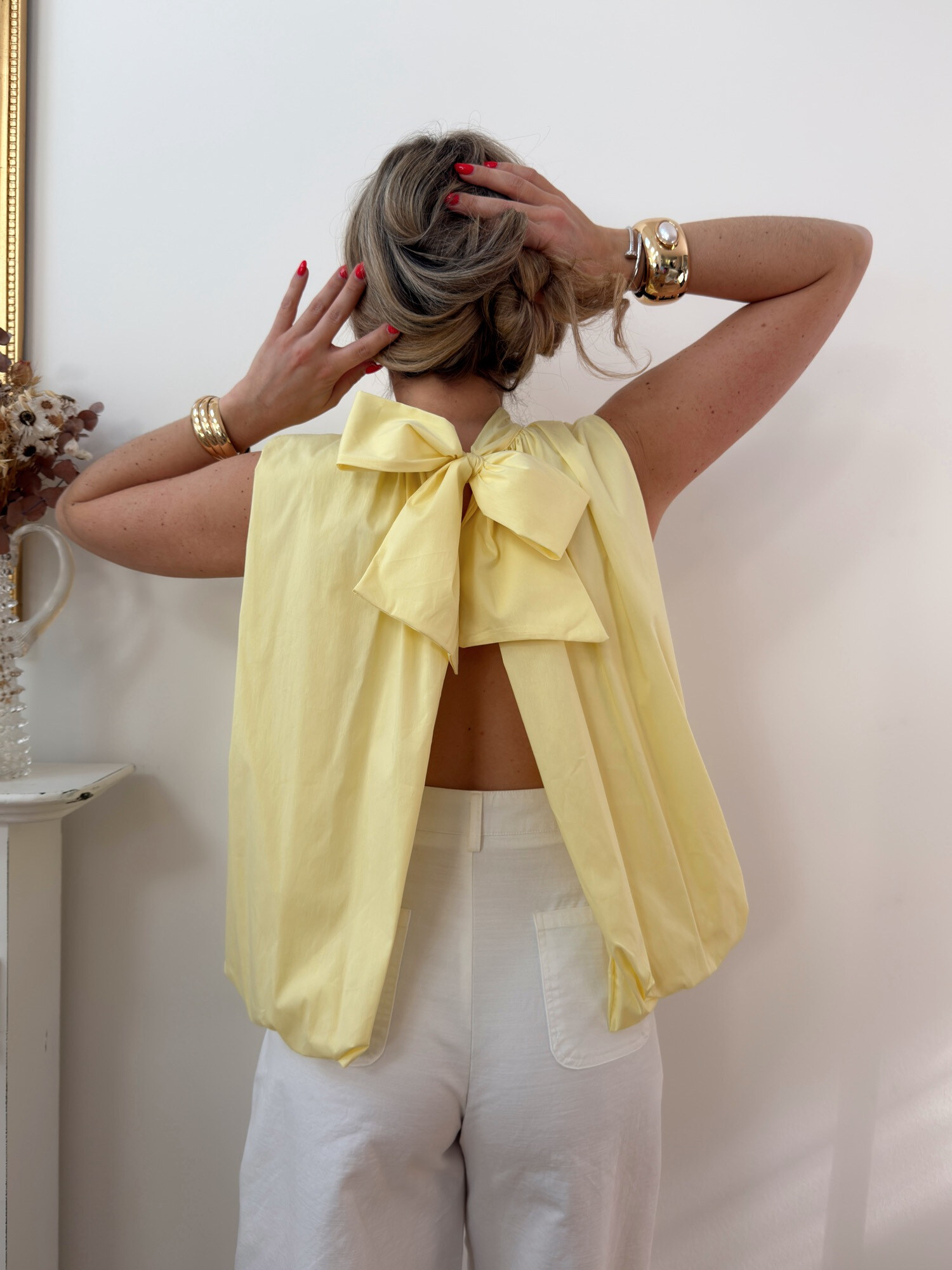 Wholesaler ESTEE - SLEEVELESS COTTON BUBBLE BLOUSE