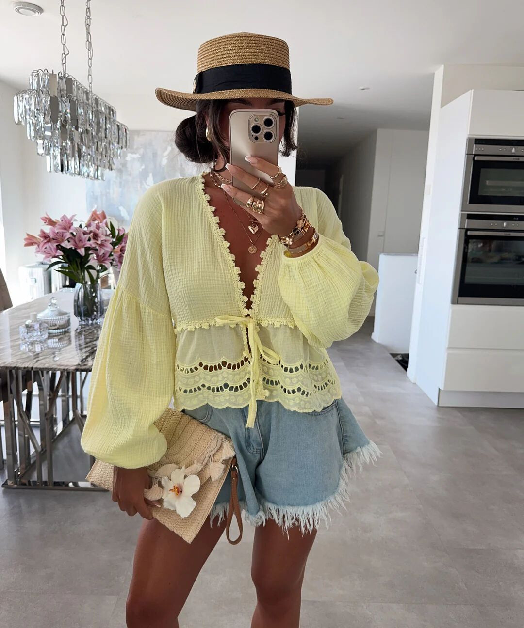 Wholesaler ESTEE - cotton blouse with lace