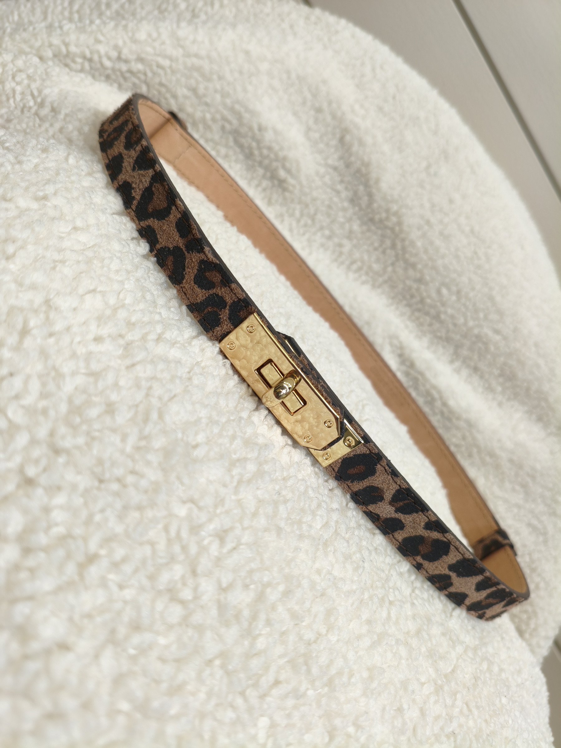 Wholesaler ESTEE - GENUINE LEATHER LEOPARD PRINT BELT