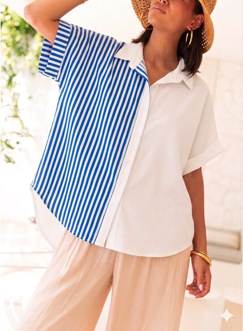 Mayorista ESTEE - Camisa elegante, medio estampado