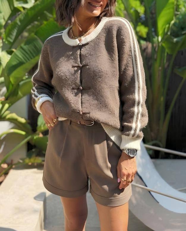 Wholesaler ESTEE - SOFT ALPACA SWEATER, WITH CHINESE STYLE BUTTON