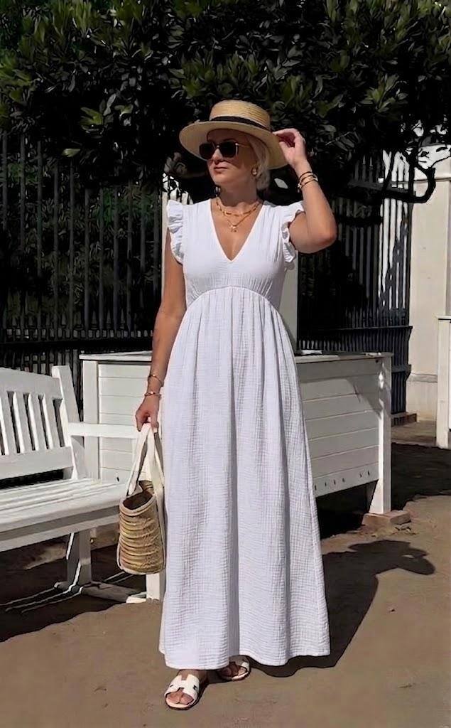 Wholesaler ESTEE - LONG DRESS IN COTTON GAUZE