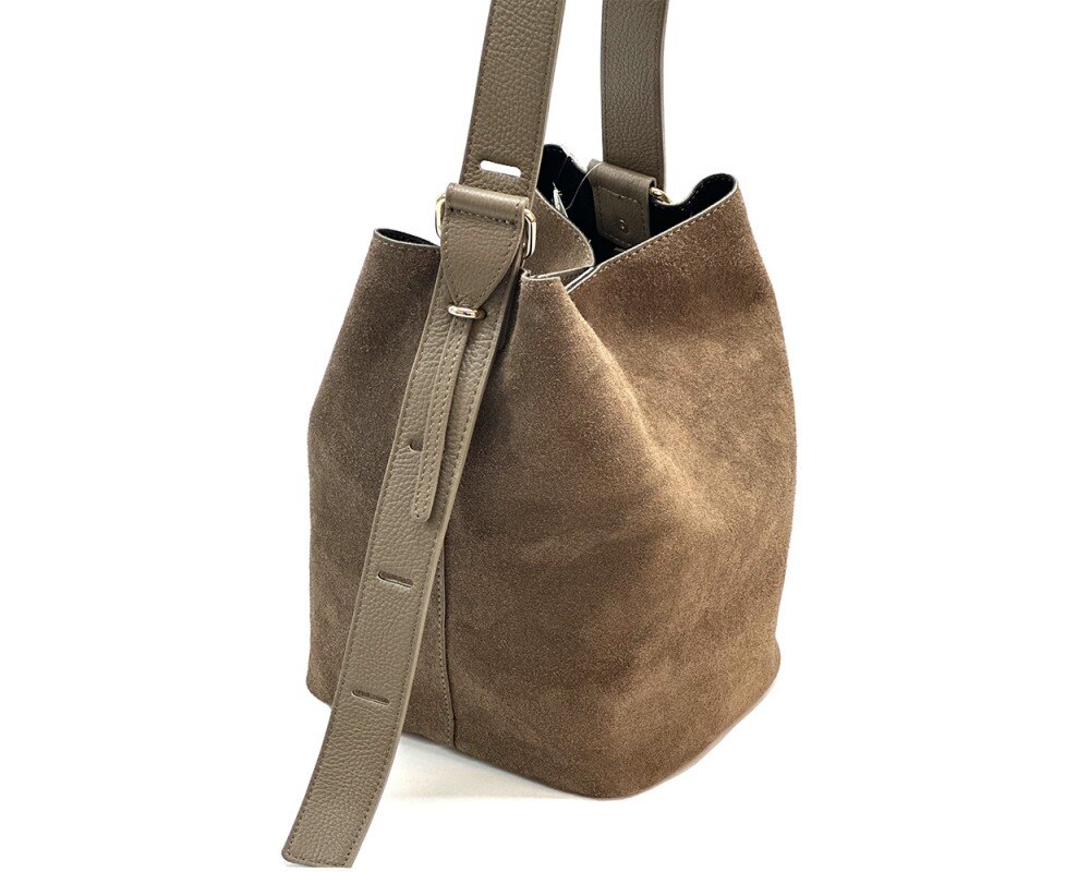Wholesaler ESTEE - GENUINE LEATHER BAG WITH INNER ZIP POUCH