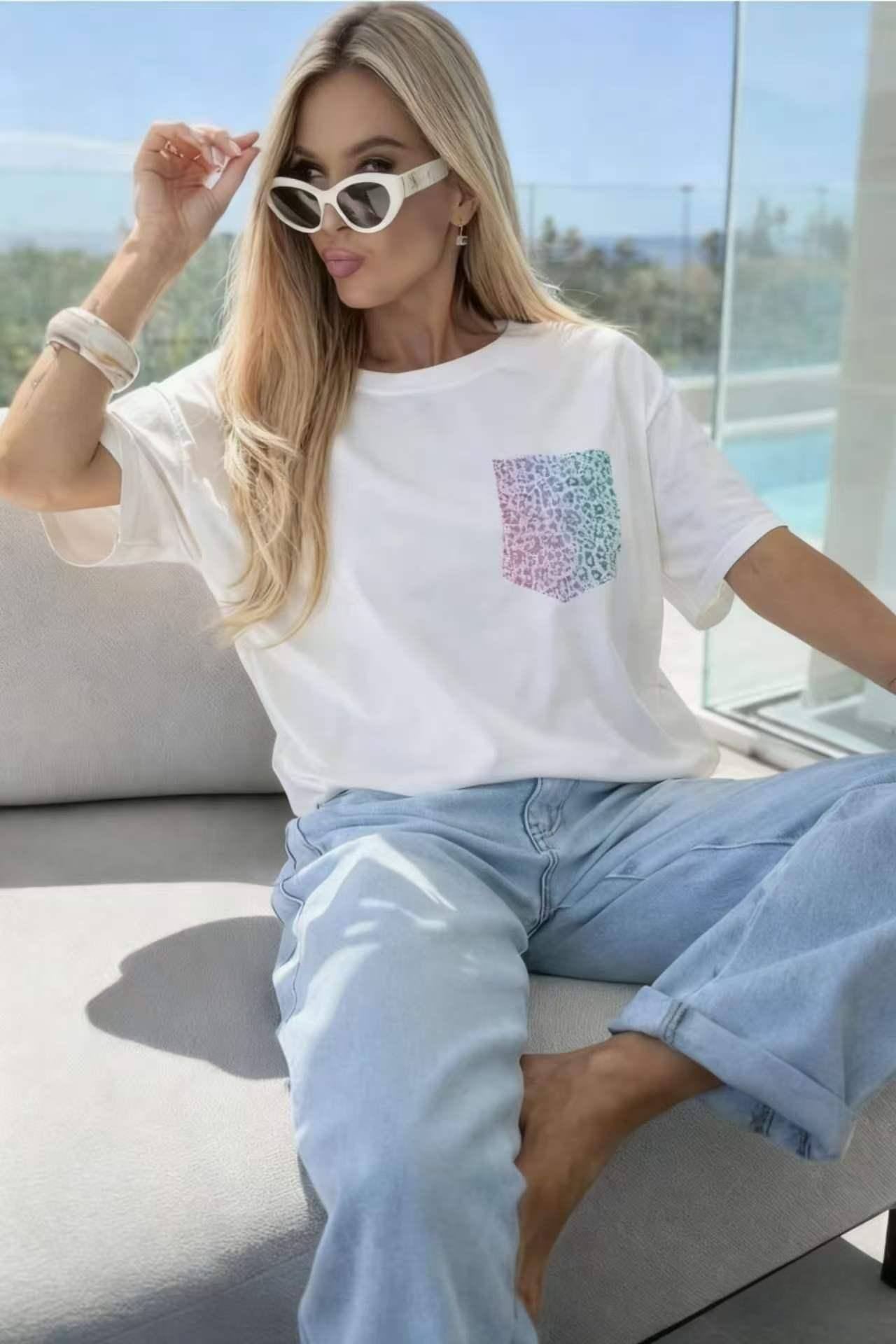 Grossista ESTEE - T-shirt in cotone stampato alta qualità