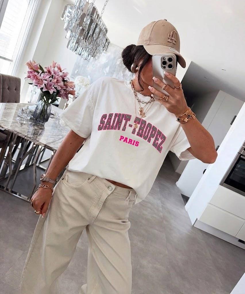 Mayorista ESTEE - CAMISETA DE ALGODÓN ESTAMPADA SAINT TROPEZ