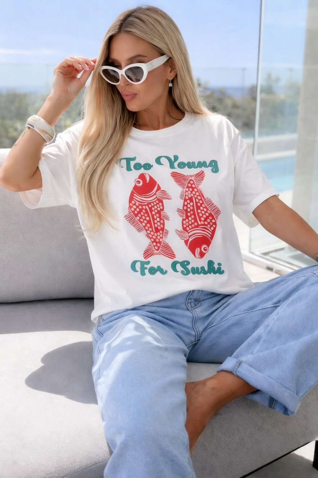 Grossista ESTEE - T-shirt in cotone stampato alla moda, alta qualità
