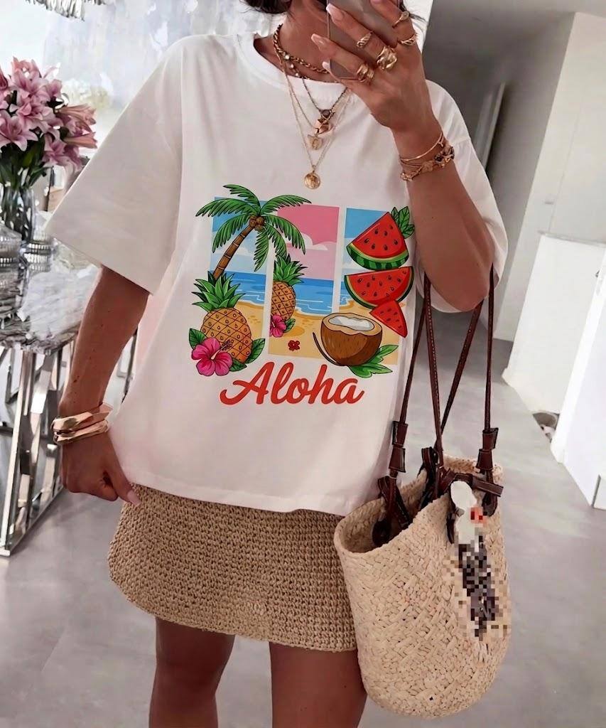 Wholesaler ESTEE - ALOHA COTTON T-SHIRT