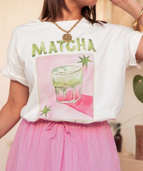 Wholesaler ESTEE - MATCHA COTTON T-SHIRT