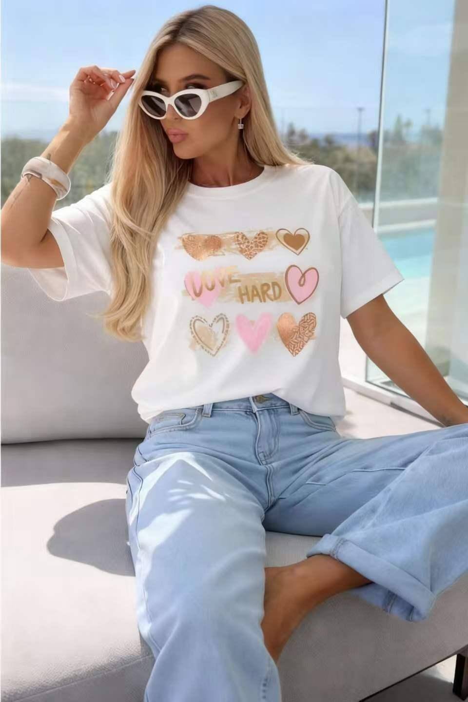 Grossista ESTEE - T-shirt in cotone stampato alta qualità