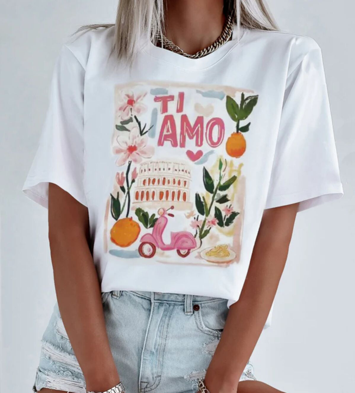 Grossiste ESTEE - T-SHIRT COTON. MOTIF TI AMO