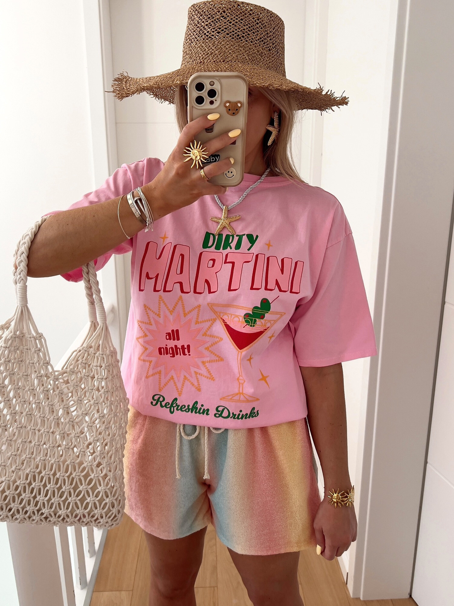 Mayorista ESTEE - CAMISETA DE ALGODÓN ESTAMPADA MARTINI EN EL FRENTE