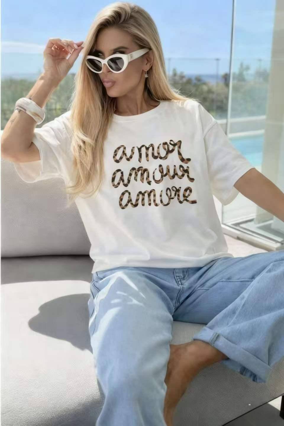 Grossista ESTEE - T-shirt in cotone stampato alta qualità
