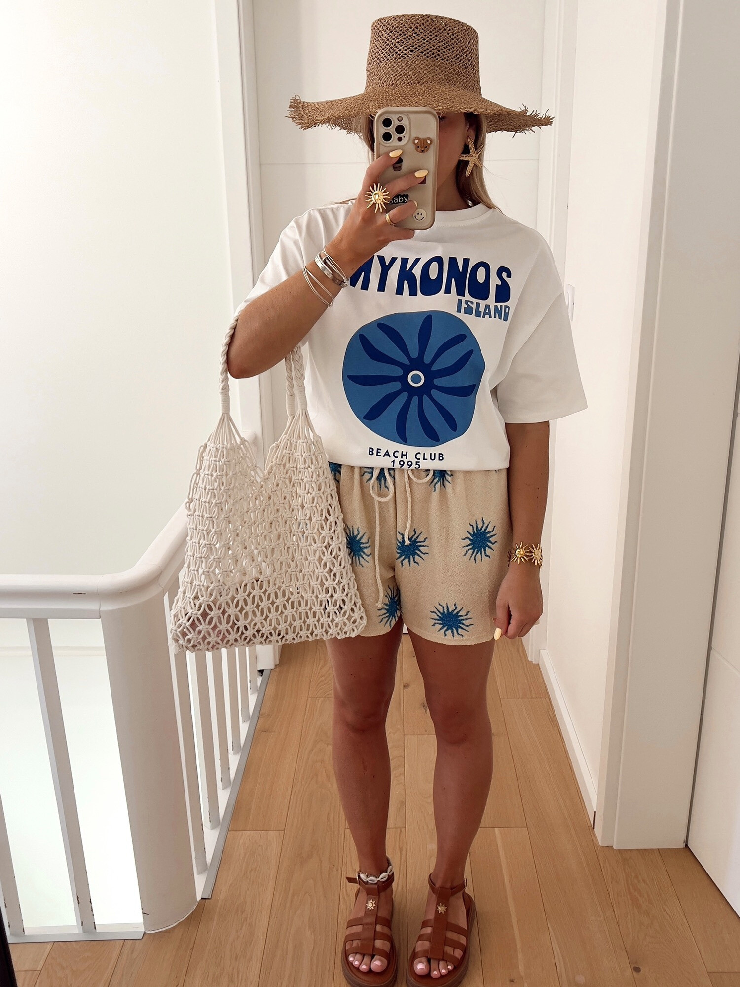 Grossiste ESTEE - T-SHIRT COTON. IMPRIME MYKONOS ISLAND