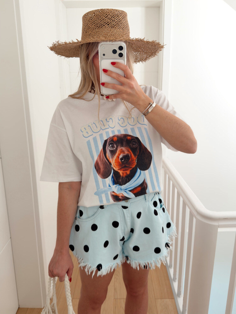 Wholesaler ESTEE - PATTERNED COTTON T-SHIRT