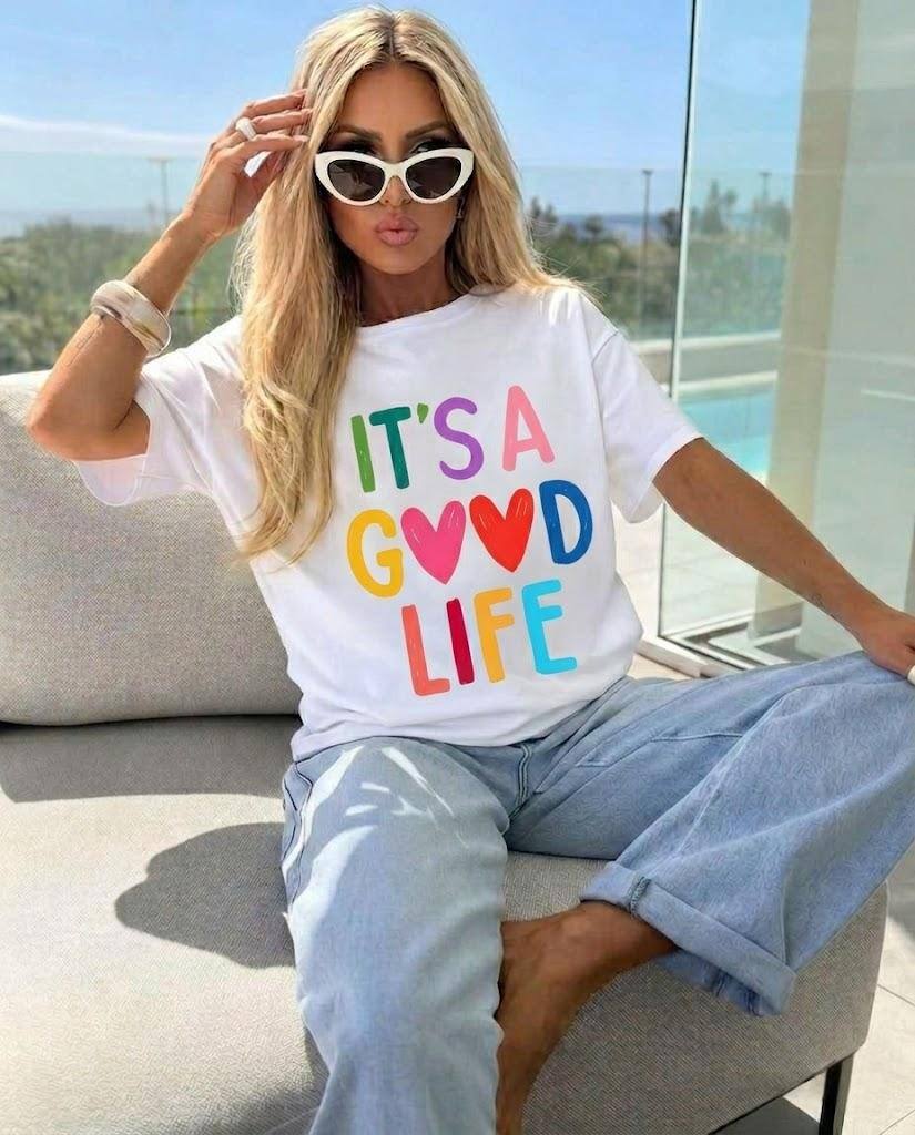 Wholesaler ESTEE - COTTON T-SHIRT GOOOOD LIFE