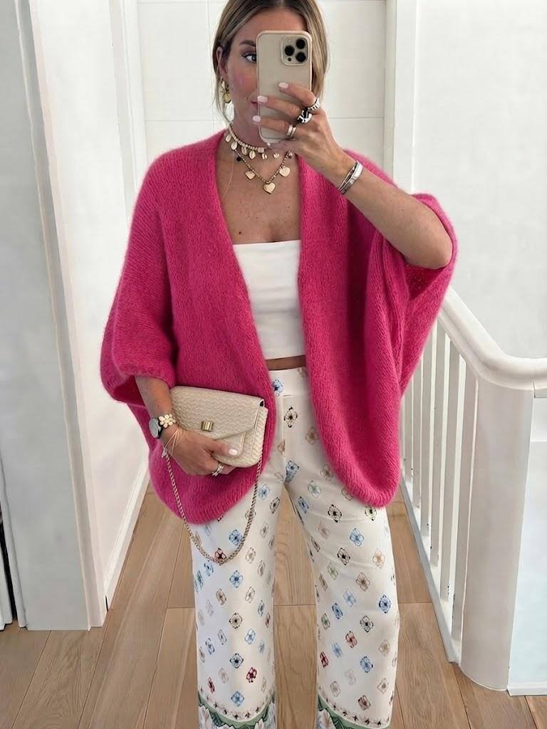 Grossista ESTEE - CARDIGAN DI MOHAIR MANICA TRE QUARTI, ALTA QUALITÀ