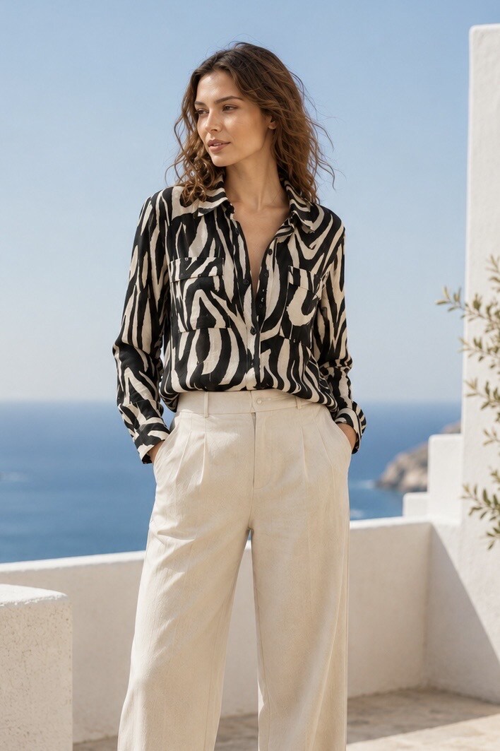 Wholesaler Esther.H Paris - Zebra print shirt