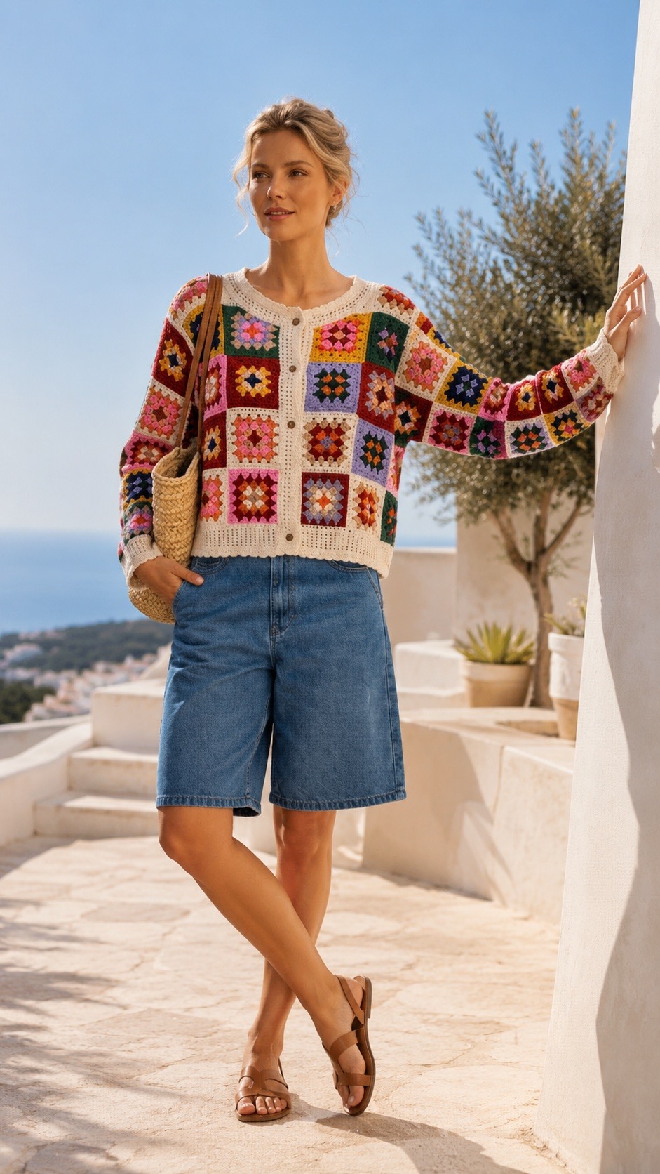 Grossiste Esther.H Paris - Gilet coloré patchwork