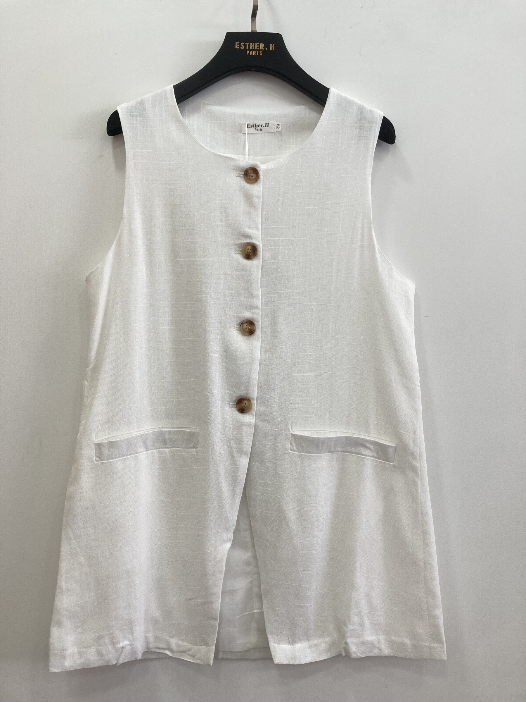 Wholesaler Esther.H Paris - Sleeveless linen vest