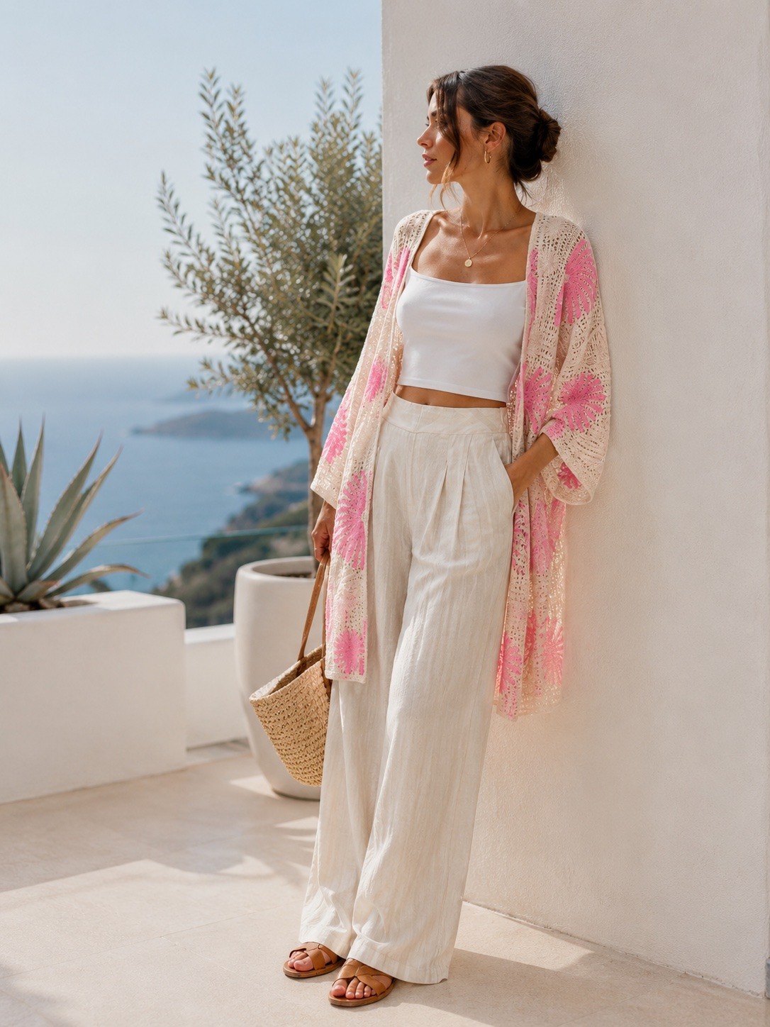 Grossiste Esther.H Paris - Gilet long coloré