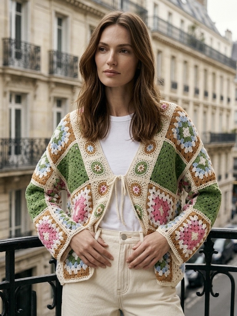 Grossiste Esther.H Paris - Cardigan gilet coloré