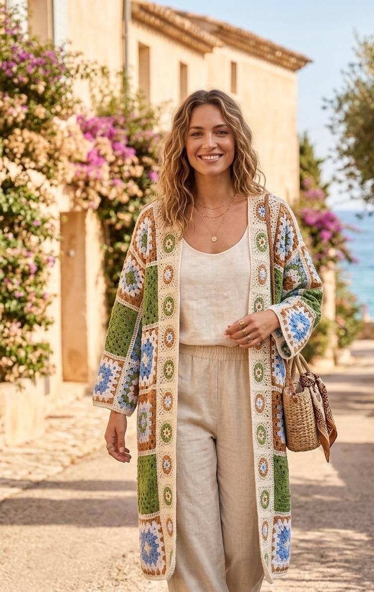 Grossista Esther.H Paris - Gilet cardigan colorato