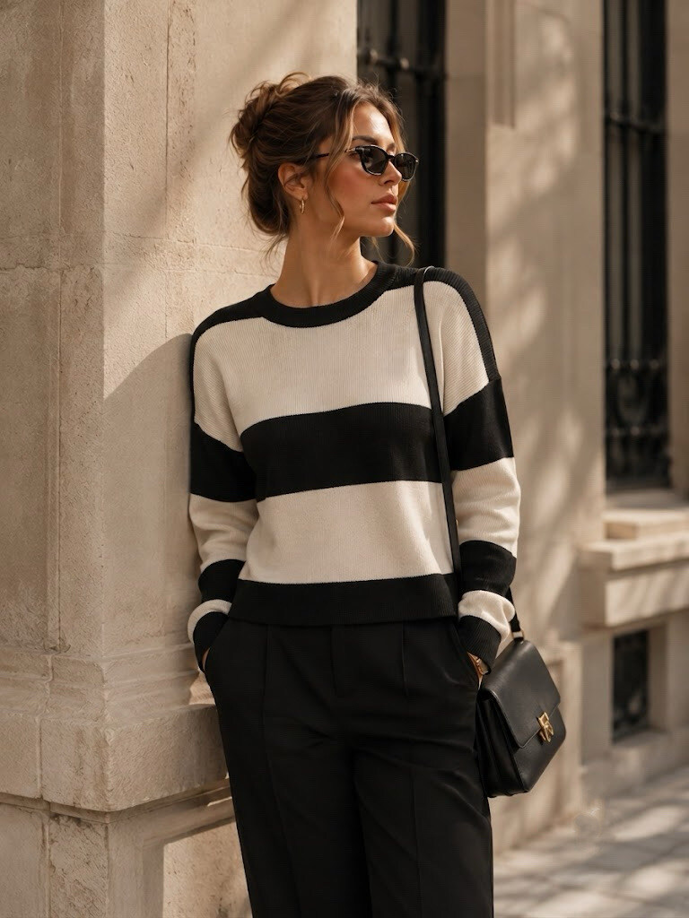 Großhändler Esther.H Paris - Zweifarbiger Strickpullover