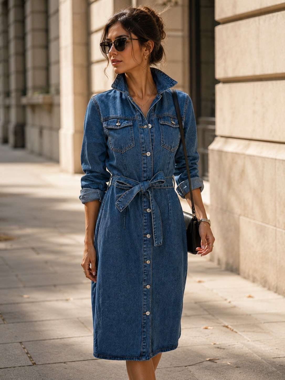 Großhändler Esther.H Paris - Langes Jeanskleid