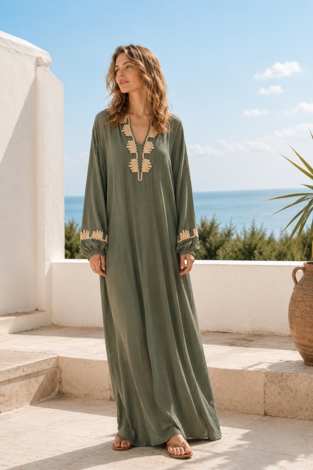 Grossiste Esther.H Paris - Robe manche longue Col V